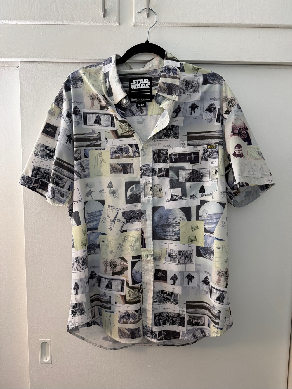 RSVLTS Star Wars Storyboard All-Over Print Button Down Shirt | Large